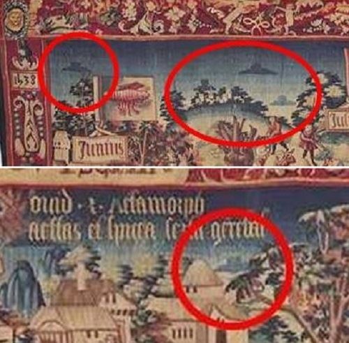 Четыре НЛО изображены на бельгийском гобелене 1538 года 