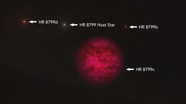 Астрономы обнаружили воду на молодом газовом гиганте HR 8799c